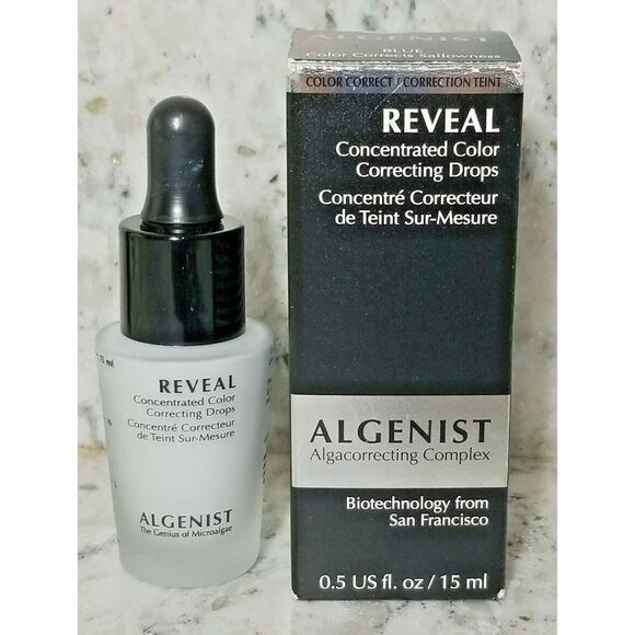 Algenist REVEAL Concentrated Color Correcting‎ Drops Serum BLUE 0.5oz NIB - Picture 1 of 4